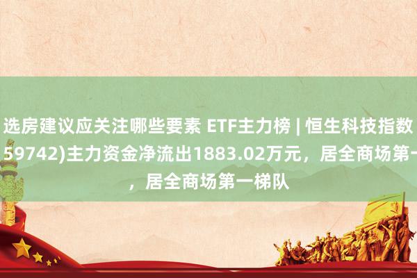 选房建议应关注哪些要素 ETF主力榜 | 恒生科技指数ETF(159742)主力资金净流出1883.02万元，居全商场第一梯队