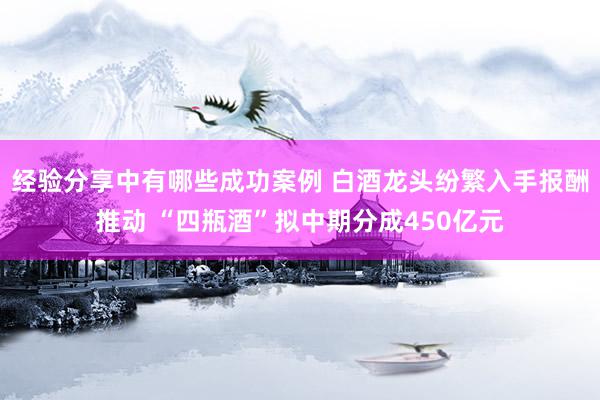 经验分享中有哪些成功案例 白酒龙头纷繁入手报酬推动 “四瓶酒”拟中期分成450亿元