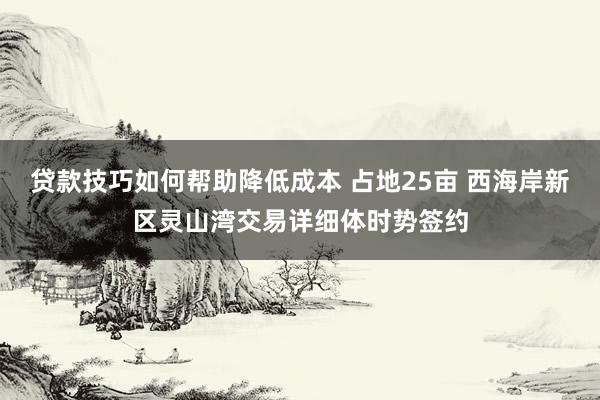 贷款技巧如何帮助降低成本 占地25亩 西海岸新区灵山湾交易详细体时势签约